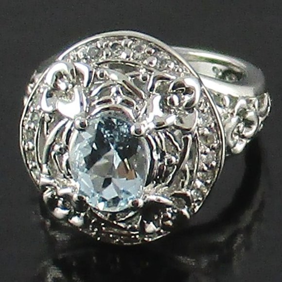 Victoria Wieck 1.11ct Aquamarine "Vine" Ring - Picture 3 of 8